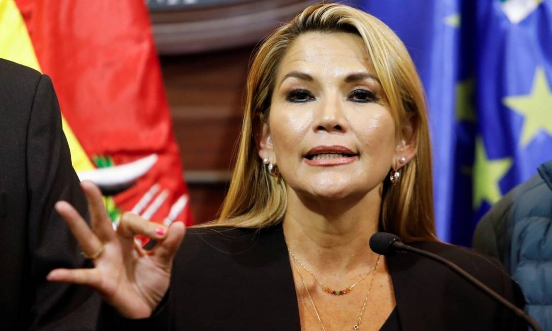 Presidente interina da Bolívia, Jeanine Áñez.