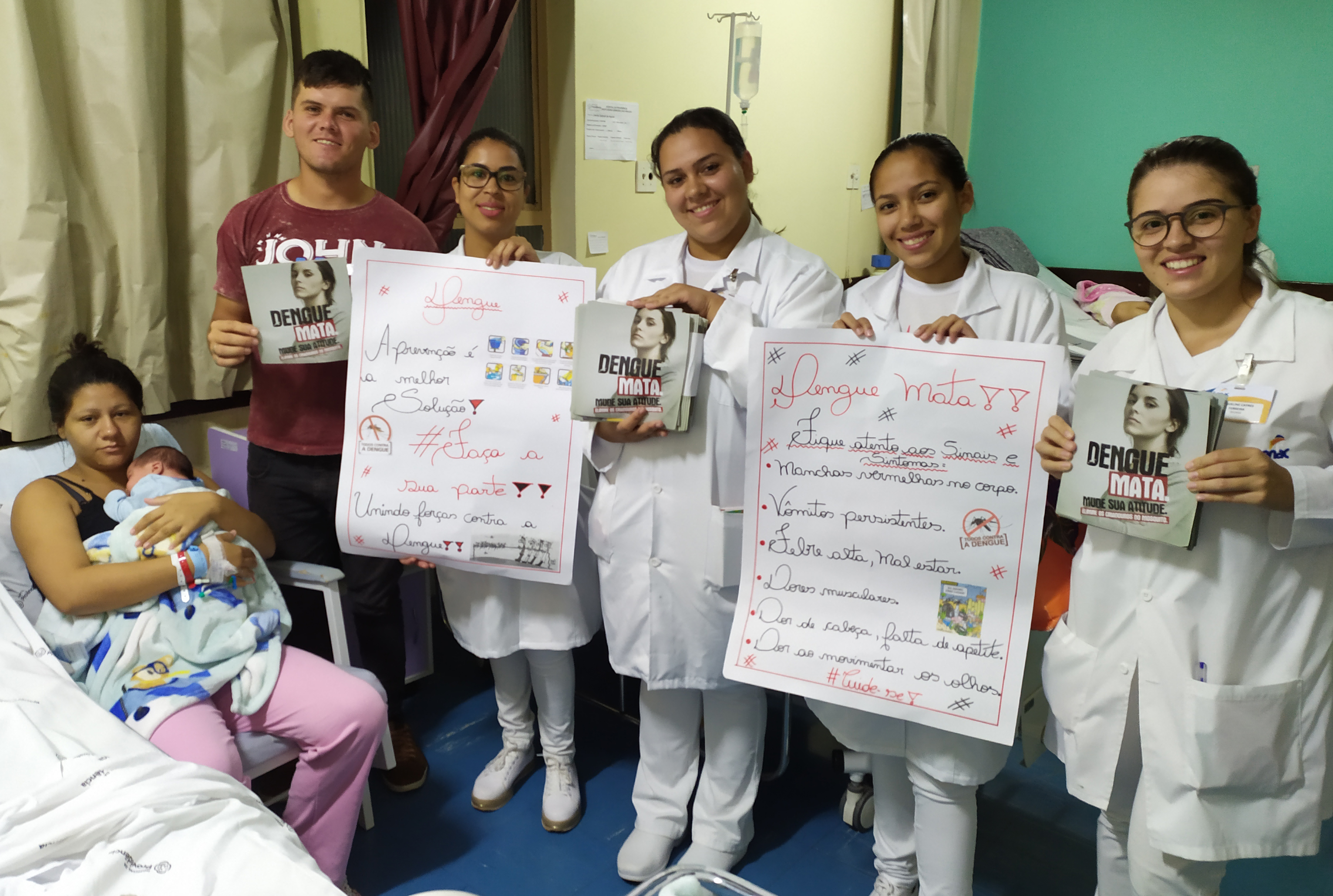 Pacientes recebem orientações sobre combate à dengue no Hospital da Providência e Materno Infantil