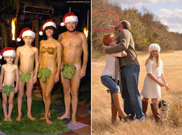 Imagens publicadas no site 'Awkward Family Photos'.