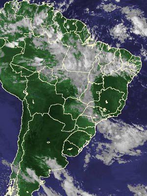 No leste do Rio Grande do Sul, de Santa Catarina, do Paraná e no interior de São Paulo haverá nebulosidade variável