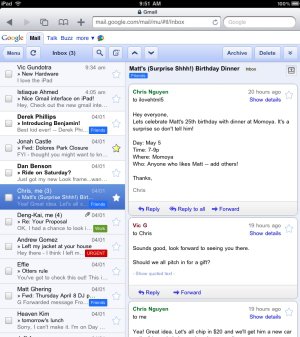 Google lança versão especial do Gmail para iPad