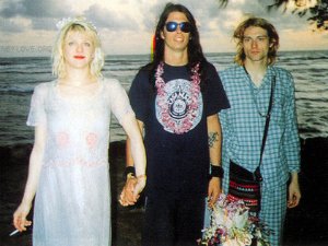 Courtney, Dave e Kurt em tempos de paz