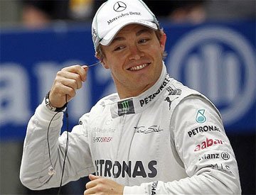 Rosberg fatura pole, Hamilton bate e Massa larga em 3º