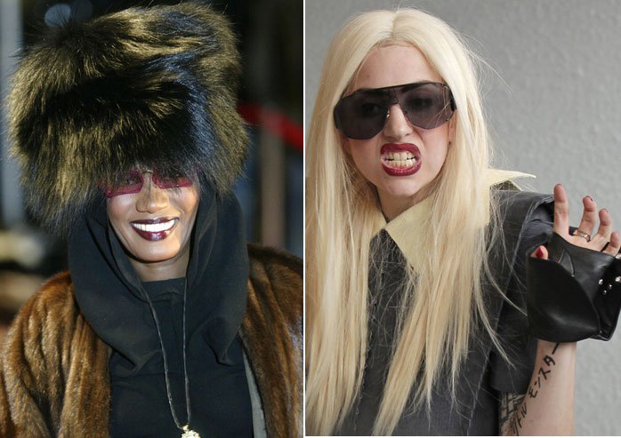 Grace Jones e  Lady Gaga: briga feia
