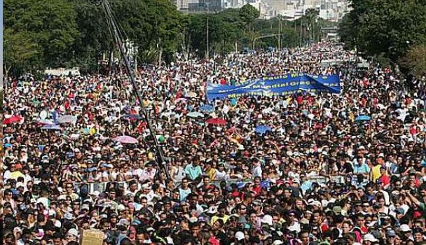 Marcha para Jesus causa 5 bloqueios - Crédito da imagem - www.midiagospel.com.br
