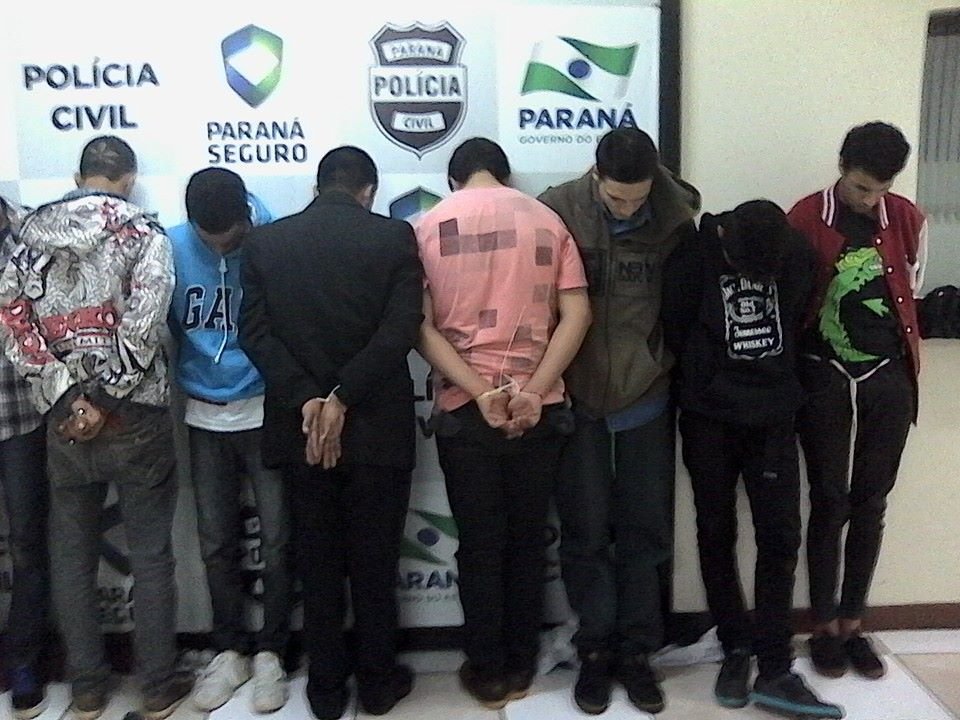 Detidos durante festa reve em Apucarana - Foto: Polícia CivilDivulgaçao