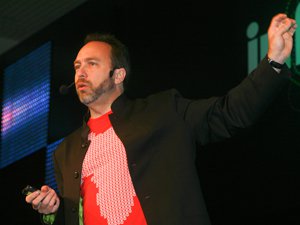 Jimmy Wales, fundador da Wikipedia, em São Paul