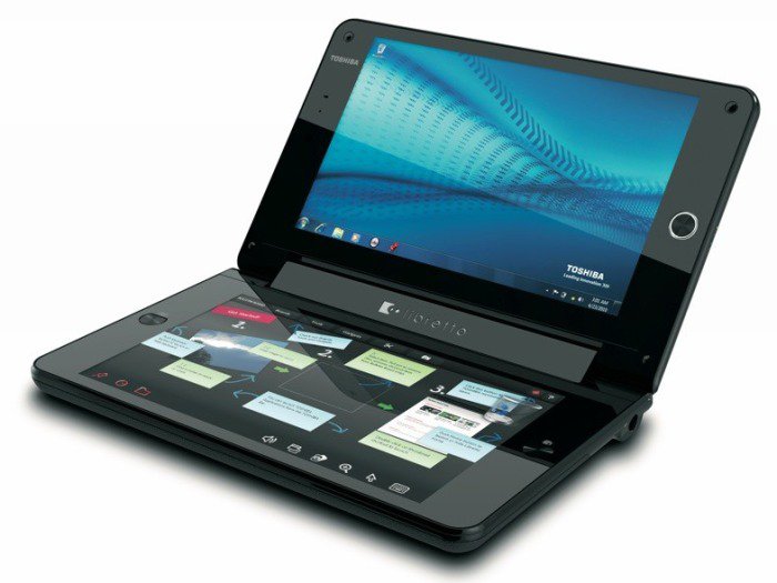 Libretto W100 pode ser usado como tablet ou na posição de laptops