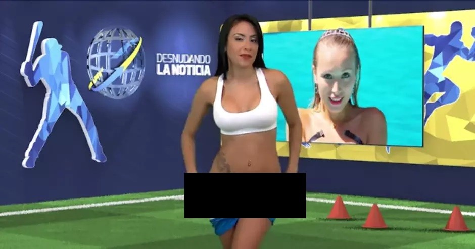 O polêmico programa Desnudando a Notícia foi criado durante a Copa do Mundo e se propõe a mostrar belas apresentadoras narrando notícias de maneira sensual - Foto: Divulgação
