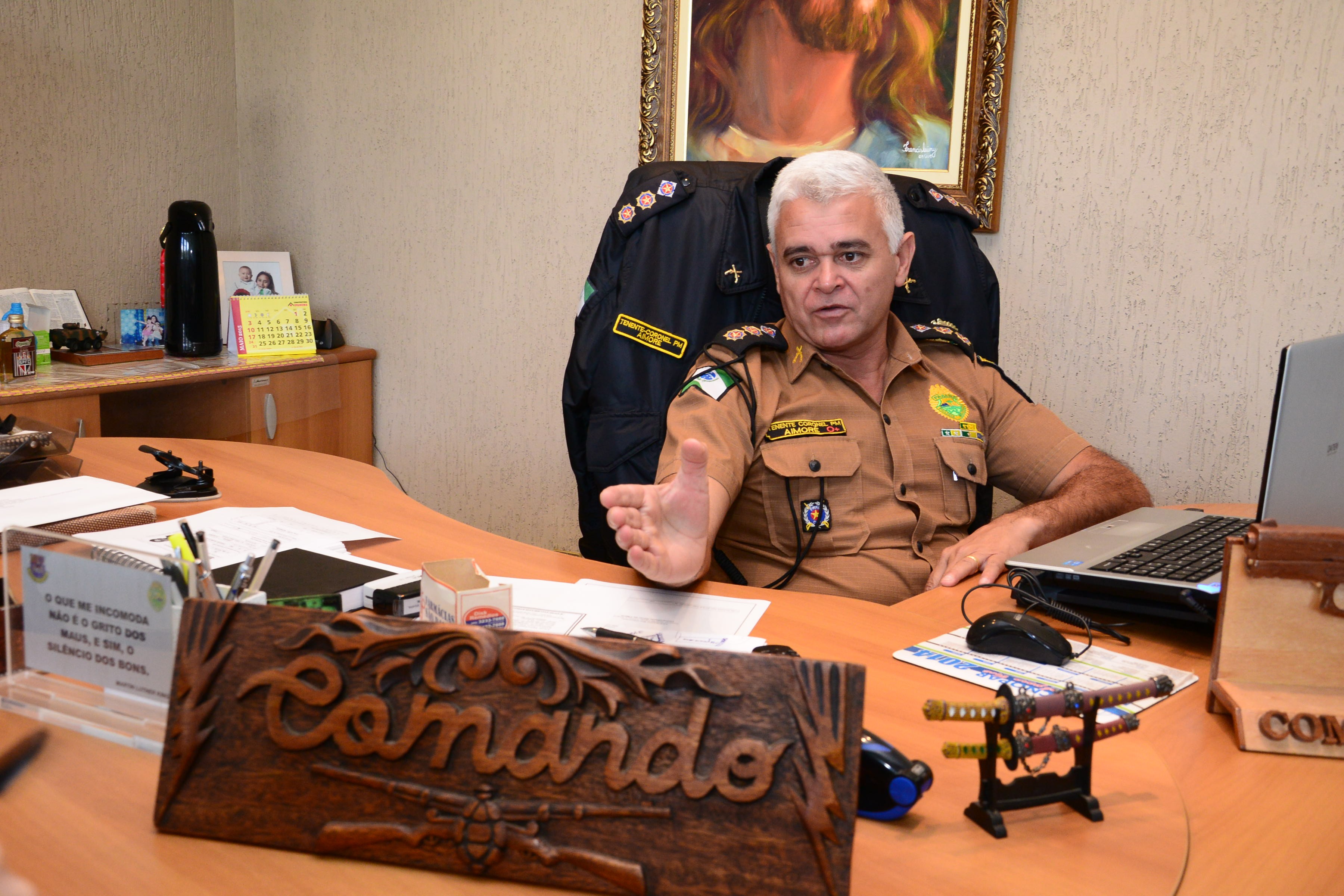 "Os policiais atiraram porque eles reagiram a abordagem e sacaram as armas “, reitera o coronel - Foto: Delair Garcia
