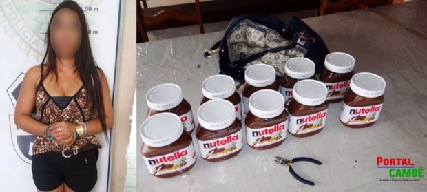 Moça é detida furtando 10 potes de Nutella no Paraná - Foto: Portal Cambé