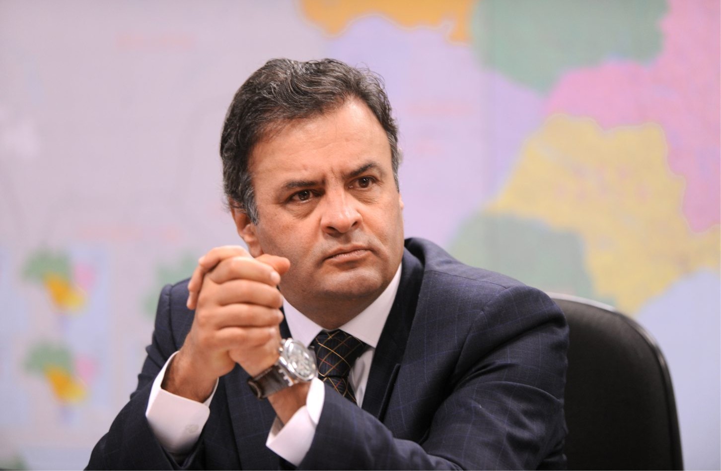 Senador e presidente do PSDB, Aécio Neves, afirmou nesta quinta-feira (31) que seu partido poderia dar apoio a um governo liderado por Michel Temer  (Foto: Divulgação)