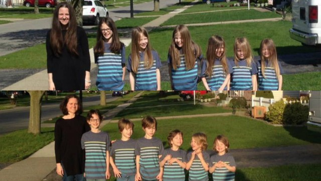 Mãe e filhos mostram o antes e o depois de cortarem os cabelos, que foram doados - Foto: Facebook / Reprodução