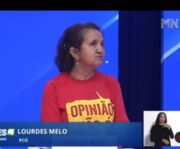 A candidata Lourdes Melo (PCO)foi uma das responsáveis pelo debate aparecer como um dos assuntos mais comentados do Twitter no dia