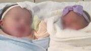 A mãe e as recém-nascidas foram levadas para um hospital