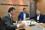 Deputado Sérgio Souza se reuniu com o Ministro dos Transportes, Renan Filho, e com o Ministro da Agricultura, Carlos Fávaro