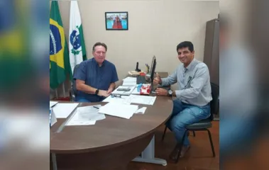 O secretário de Esporte, Altair Sartori, esteve reunido com o representante da Terceiro Setor, Valdinei Timóteo Rocha
