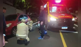 Motociclista desatento bate em carro e sofre acidente em Apucarana