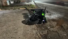  Motociclista ficou ferido após batida em Jandaia do Sul 