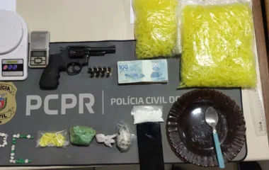 Armas, drogas e munições foram apreendidas pela Polícia Civil