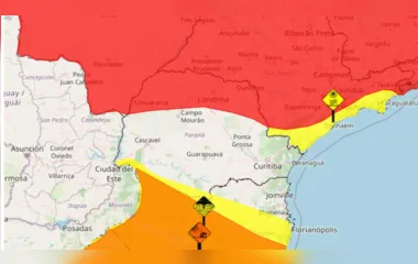 Além do Paraná, o aviso abrange Santa Catarina e o Rio Grande do Sul