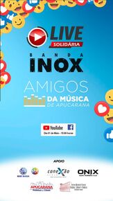 Banda Inox faz live solidária no dia 1º de maio no Cine Fênix
