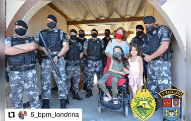Policiais do Choque de Londrina serão homenageados por ato solidário
