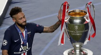 Mesmo com derrota na final, Neymar celebra a melhor Liga dos Campeões com o PSG