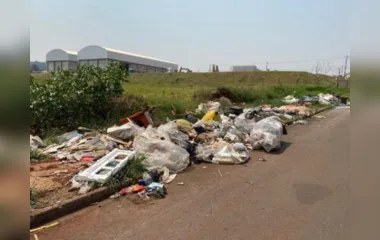 Terreno é alvo de descarte irregular de resíduos industriais