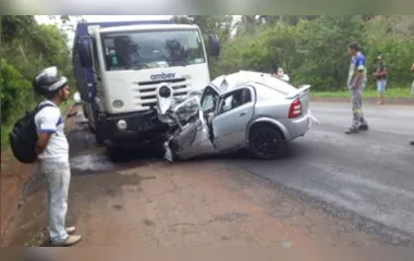 O acidente foie enre trevo de acesso a Borrazópolis e o Distrito de Dinizópolis