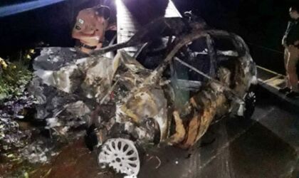 Homem mata a companheira e morre após se envolver em acidente no Paraná