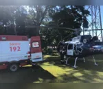 Vítima foi transferida de helicóptero para o HUOP 