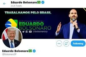 Eduardo Bolsonaro utiliza foto de Trump como avatar no Twitter