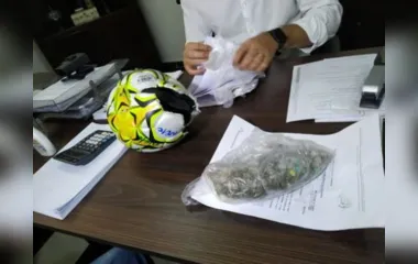 Agentes encontram drogas em bola que iria para cadeia