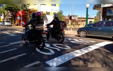 Apucarana implanta área exclusiva para motos nos semáforos