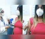 Bruna Surfistinha recebe segunda dose da vacina contra covid