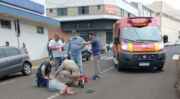 Acidente aconteceu por volta das 11h13 na Av. Paraná, ao lado da Caixa Econômica Federal