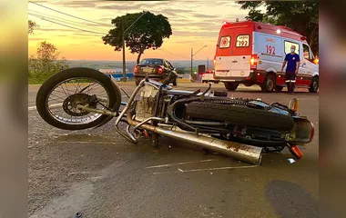Motociclista fica ferido após acidente na Av. Minas Gerais