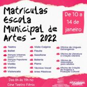 Escola Municipal de Artes inscreve para cursos gratuitos