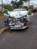 Motociclista morreu no local do acidente, em Santo Antônio da Platina  
