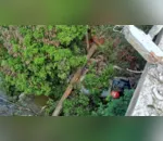 Caminhão cai de cima de ponte e motorista morre no Paraná