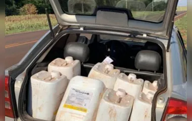 BPRv apreende carro carregado com 300 litros de herbicida no Oeste do estado