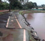 Os danos foram numa pequena parte da pavimentação (aproximadamente 30 metros lineares). A pista do Parque Jardim Botânico totaliza 980 metros.