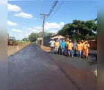 Arapongas executa serviço de lama asfáltica no Campinho