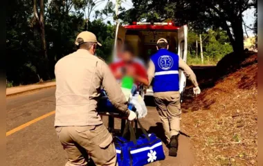 Acidente de moto deixa jovem ferido na estrada do Rio Bom