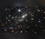 A primeira imagem, do aglomerado de galáxias conhecido como SMACS, divulgada na segunda