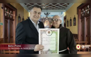 Beto Preto recebe bênção do Papa pelo apoio às Santas Casas; veja