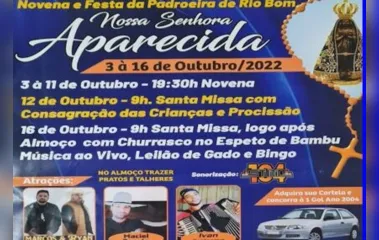 A festa segue neste domingo (16), no Rio Bom
