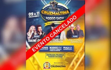 Evento foi cancelado pela prefeitura de Cruzmaltina