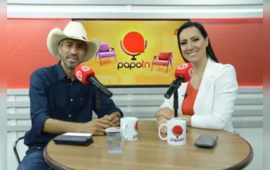 locutor e empresário Silverado e a apresentadora Aline Andrade